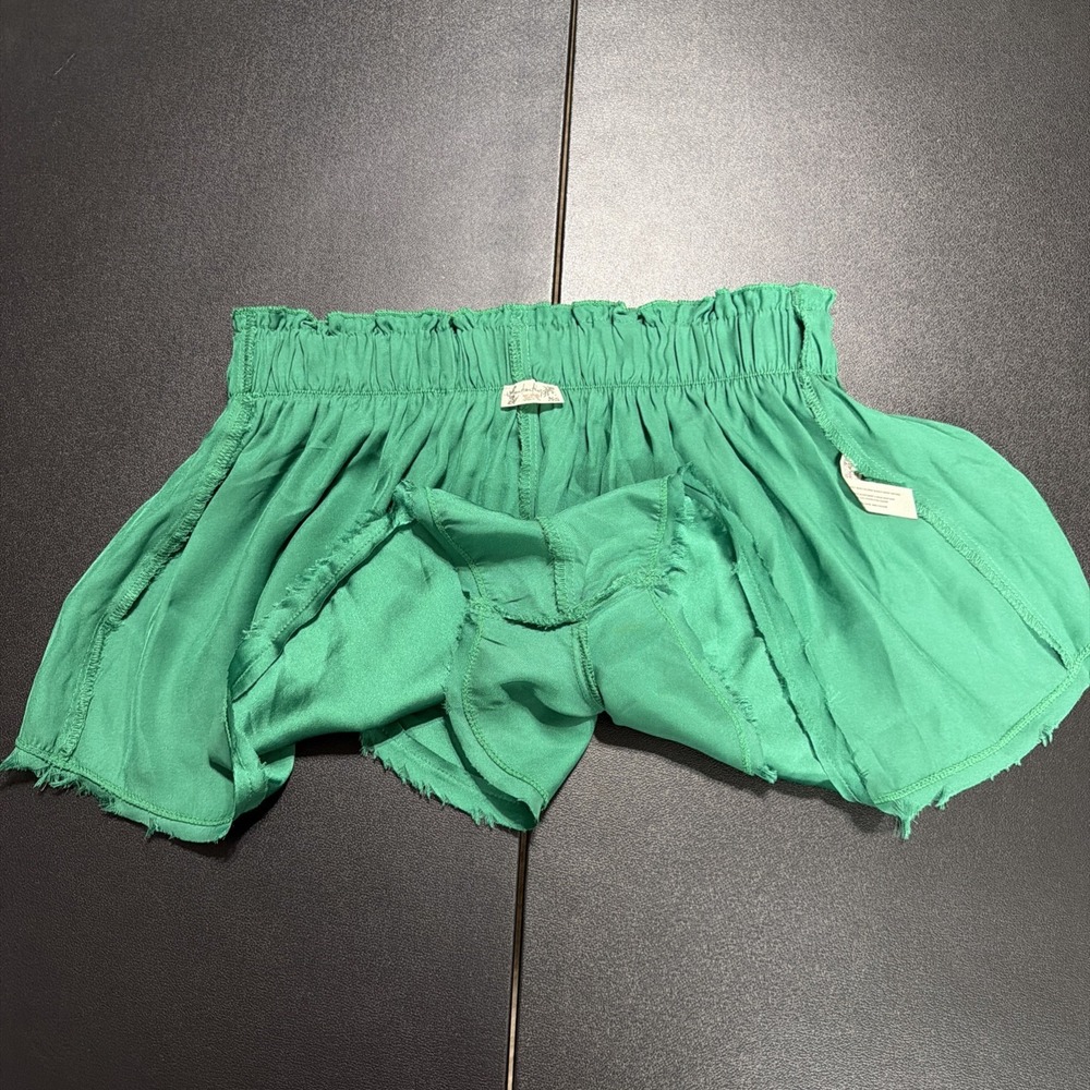 Intimately Free People Like Honey Meadow Green Pajama PJ Shirt & Shorts Size S - Picture 10 of 10